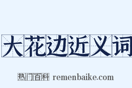 大花边近义词是什么意思的图片